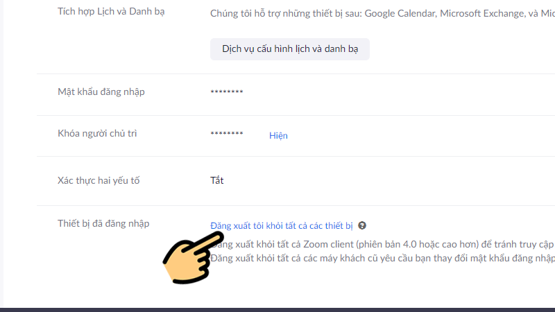 Chọn mục Đăng xuất tôi khỏi tất cả thiết bị Chọn mục Đăng xuất tôi khỏi tất cả thiết bị