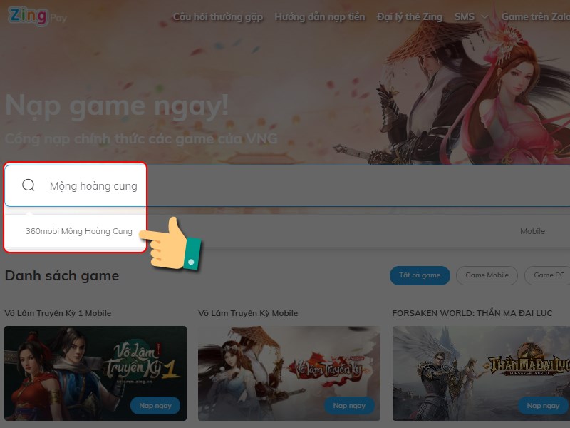 Chọn game Chọn game