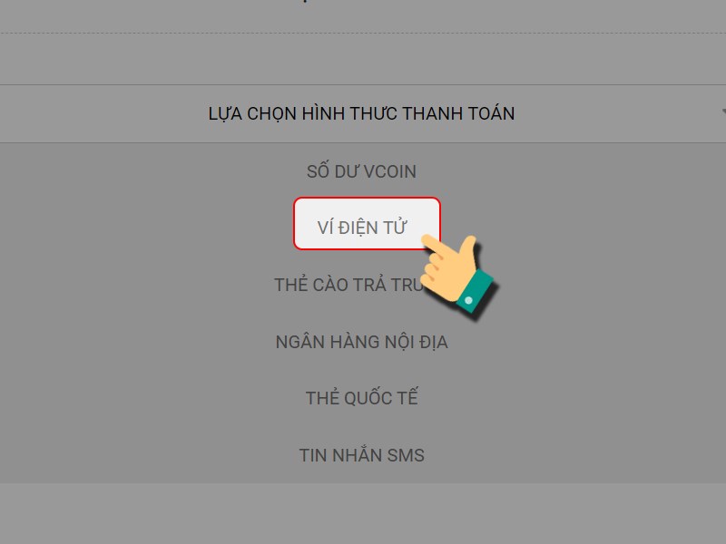Hình thức nạp ví điện tử Hình thức nạp ví điện tử