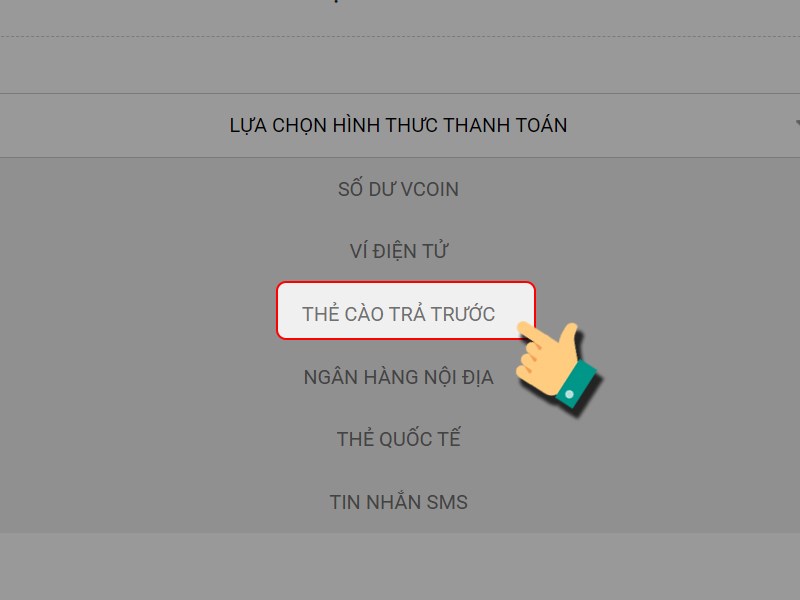 Hình thức thẻ cào Hình thức thẻ cào