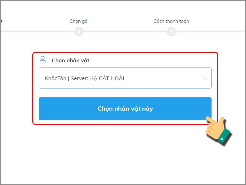 Chọn nhân vật Chọn nhân vật