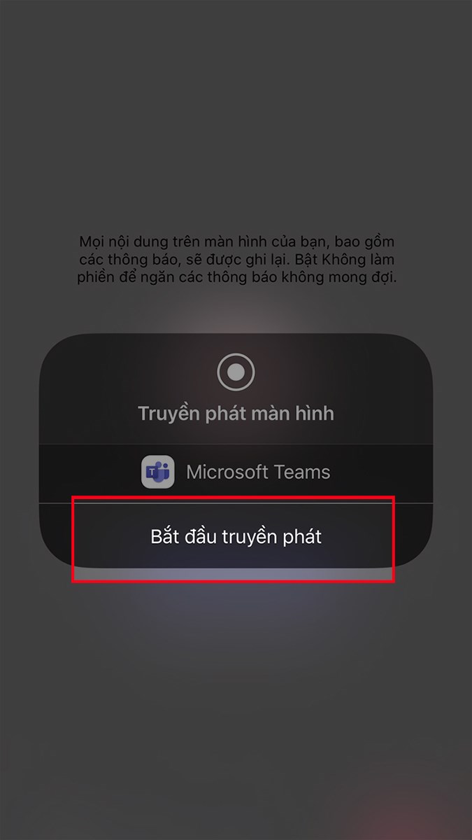 Chọn Bắt đầu truyền phát Chọn Bắt đầu truyền phát