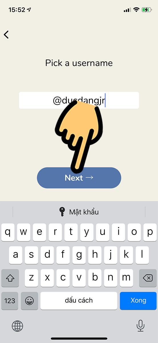 Đặt tên username Đặt tên username