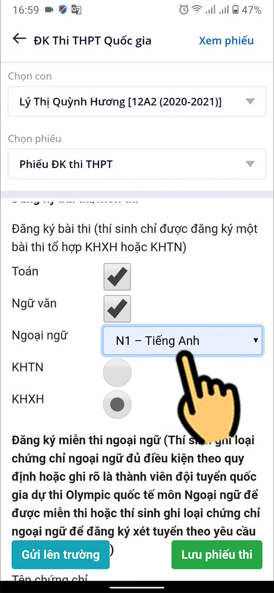 Chọn tổ hợp các môn thi Chọn tổ hợp các môn thi