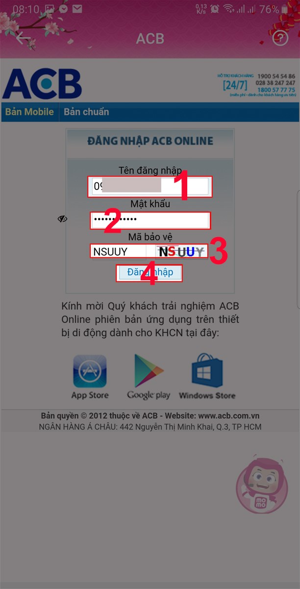 Đăng nhập tài khoản ngân hàng. Đăng nhập tài khoản ngân hàng.
