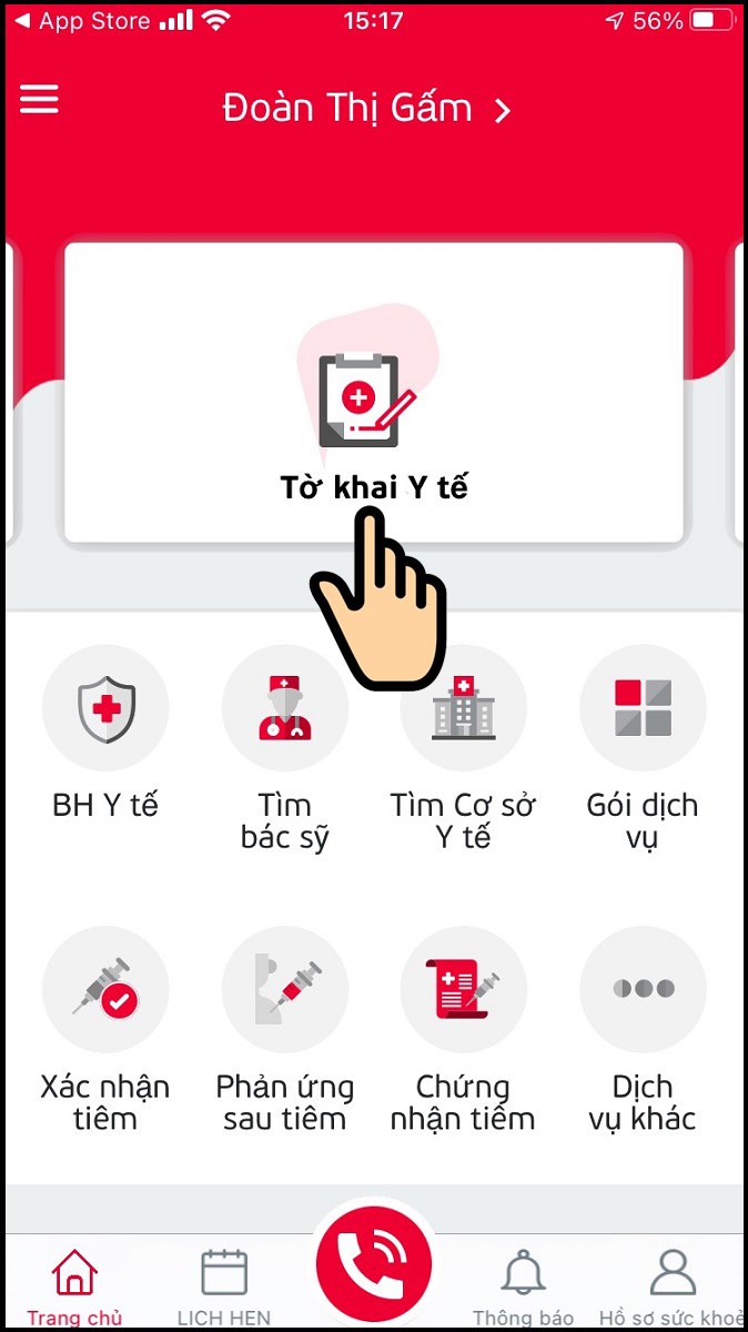 Chọn Tờ khai Y tế Chọn Tờ khai Y tế