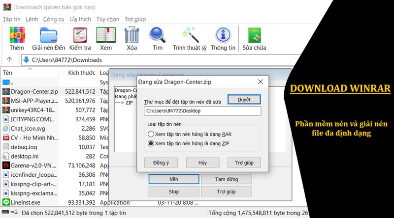 Download WinRAR - phần mềm nén và giải nén file dữ liệu Download WinRAR - phần mềm nén và giải nén file dữ liệu