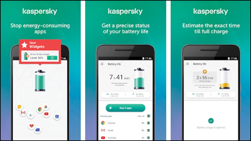 Kaspersky Battery Life ứng dụng giúp tiết kiệm pin cho thiết bị Android của bạn Kaspersky Battery Life ứng dụng giúp tiết kiệm pin cho thiết bị Android của bạn