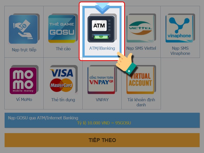 Chọn ATM/iBanking Chọn ATM/iBanking