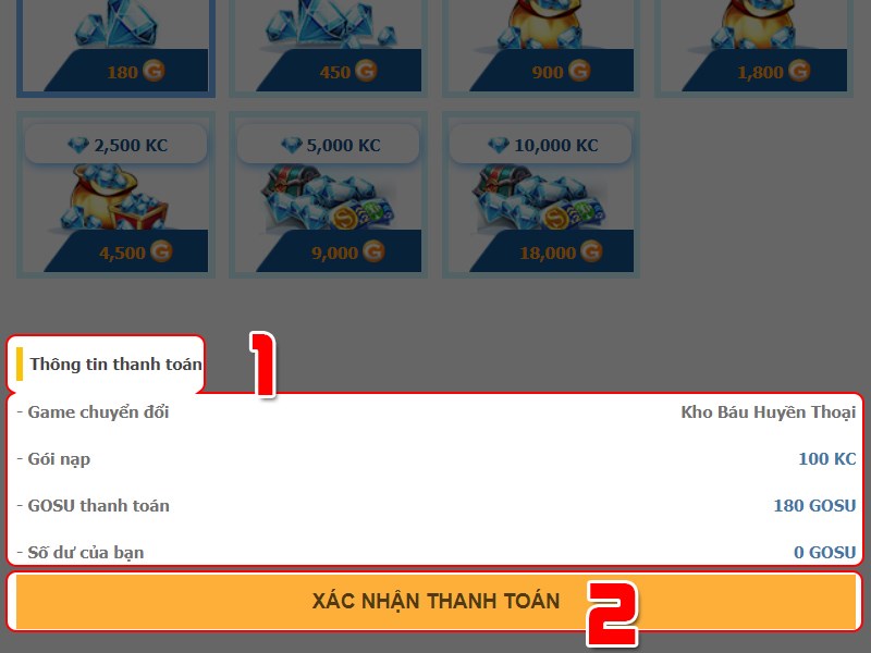 Xác nhận thanh toán Xác nhận thanh toán