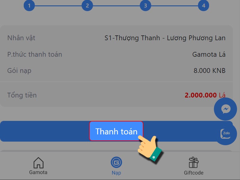 Xác nhận thanh toán Xác nhận thanh toán
