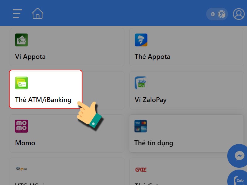 Nạp game bằng thẻ ATM Nạp game bằng thẻ ATM