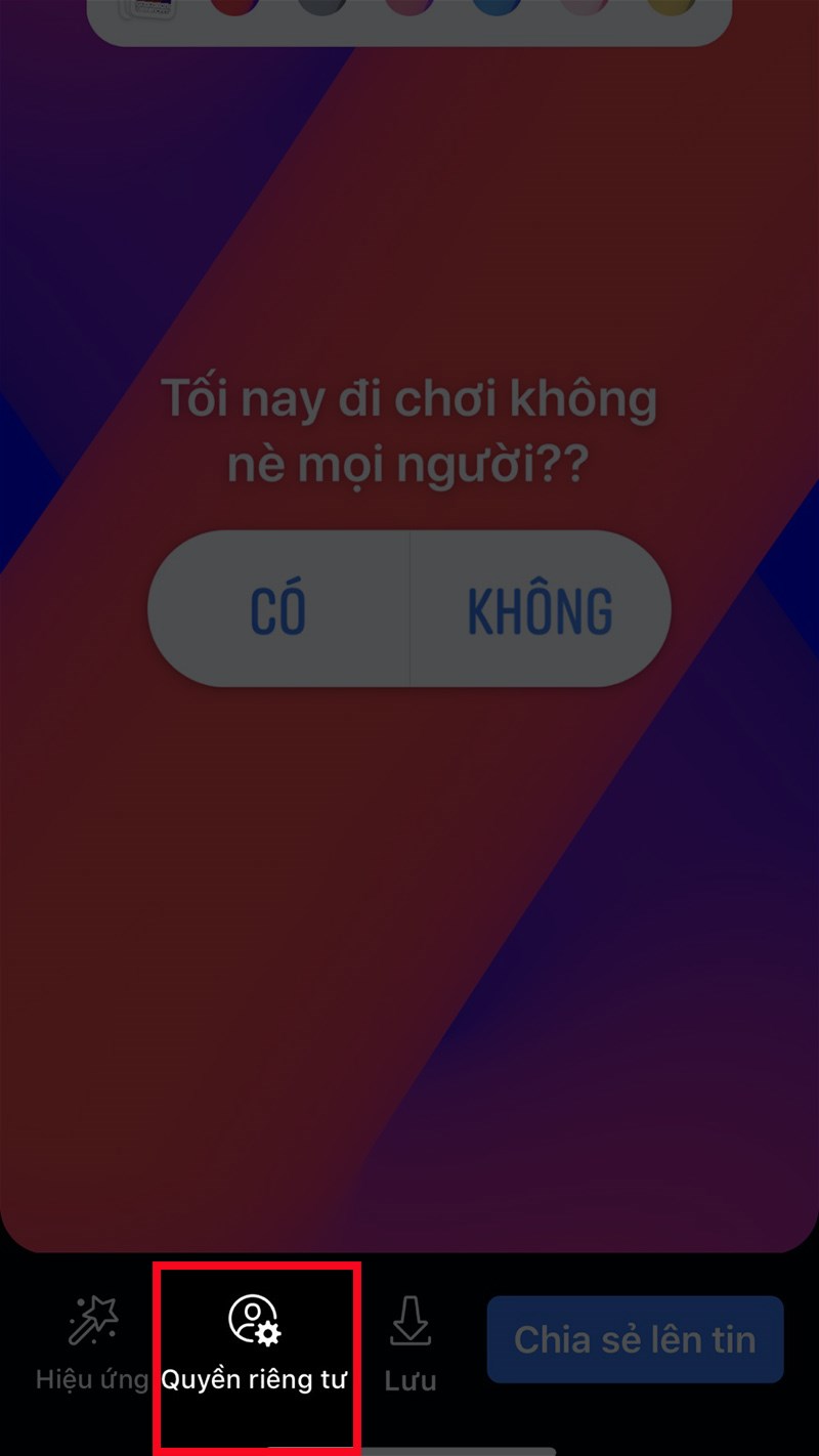 Nhấn vào biểu tượng bánh răng ở góc dưới màn hình để chỉnh sửa quyền riêng tư của tin và nhấn Lưu Nhấn vào biểu tượng bánh răng ở góc dưới màn hình để chỉnh sửa quyền riêng tư của tin và nhấn Lưu