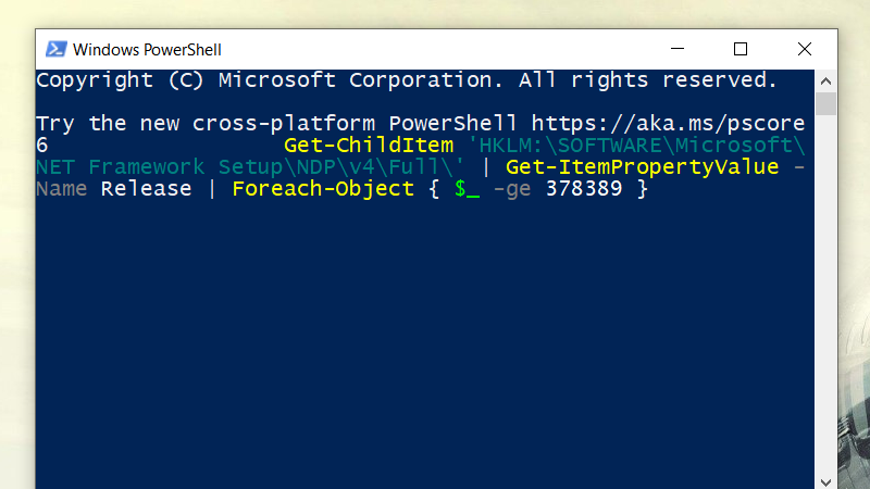 Dán câu lệnh vào hộp thoại PowerShell Dán câu lệnh vào hộp thoại PowerShell