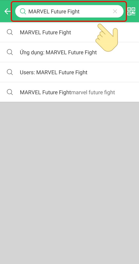 7-540x1020-1 Tại khung tìm kiếm, bạn nhập MARVEL Future Fight.