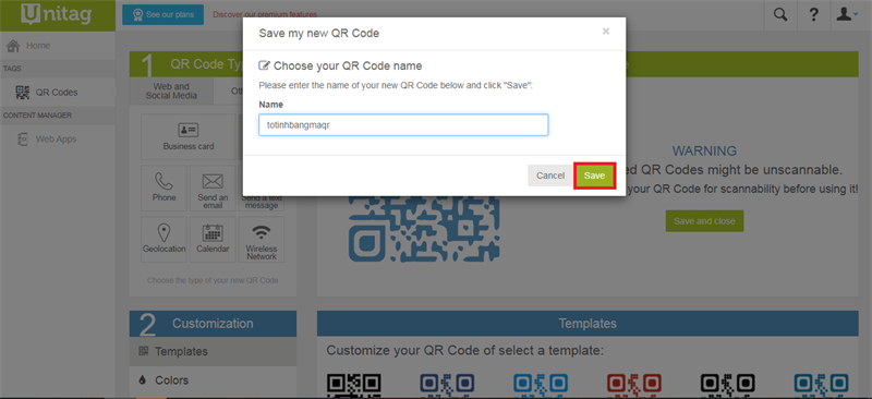 Chọn Save Chọn Save