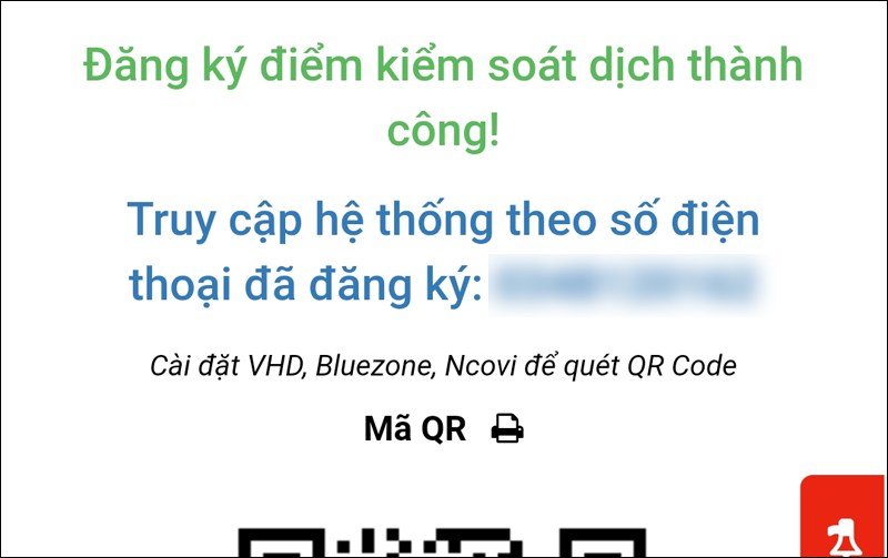Thông báo tạo mã QR Check in/Check out Thông báo tạo mã QR Check in/Check out