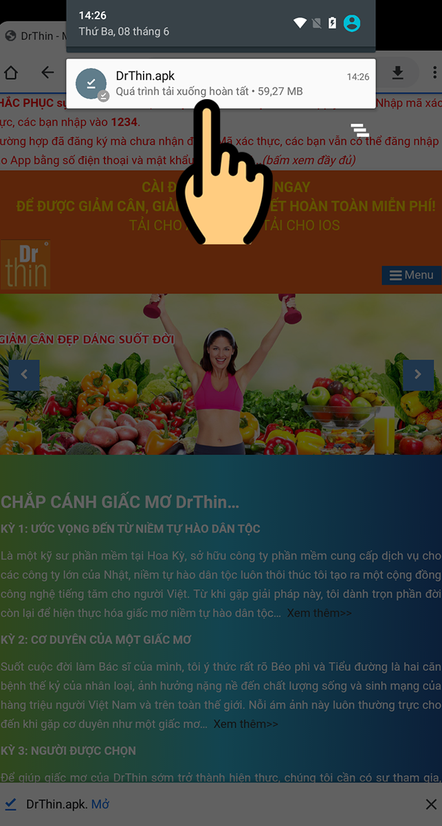 Bạn nhấn chọn file vừa tải về Bạn nhấn chọn file vừa tải về