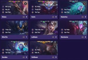 Danh sách tướng đội hình Katarina Sát Thủ