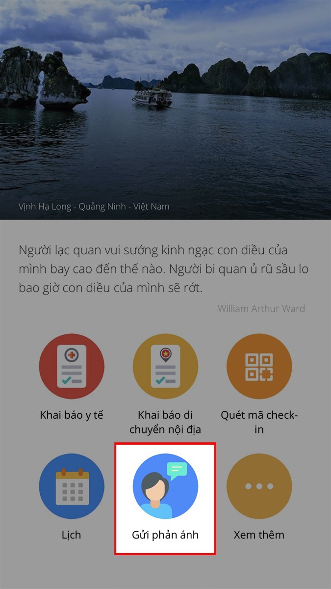 Chọn Gửi phản ánh Chọn Gửi phản ánh