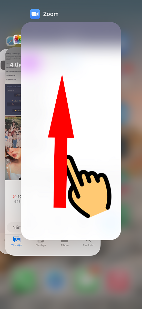 Tìm ứng dụng Zoom và kéo lên phía trên Tìm ứng dụng Zoom và kéo lên phía trên
