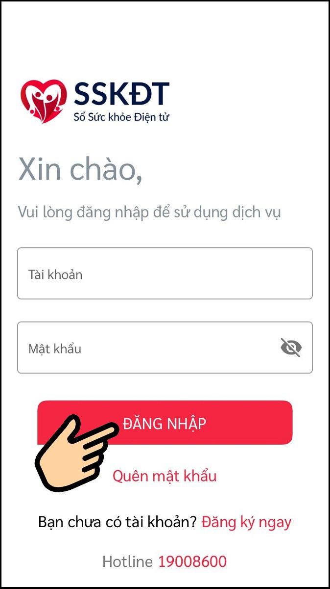 Nhập Tài Khoản (số điện thoại đăng kí), Mật khẩu, bấm ĐĂNG NHẬP Nhập Tài Khoản (số điện thoại đăng kí), Mật khẩu, bấm ĐĂNG NHẬP