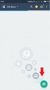 Bấm vào icon chụp ảnh