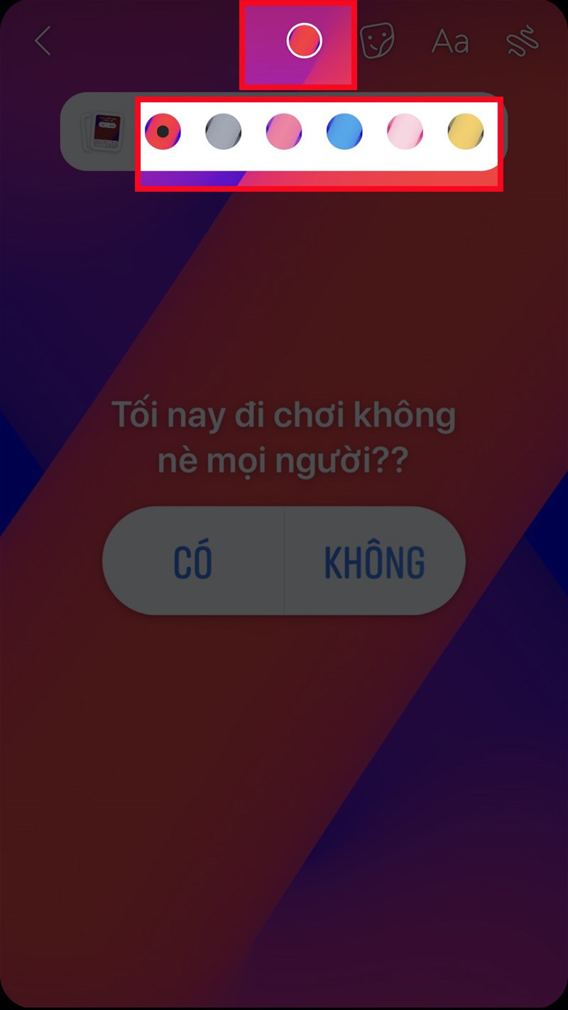 Chọn màu nền cho câu hỏi Chọn màu nền cho câu hỏi