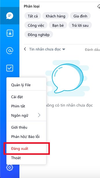 Chọn đăng xuất Chọn đăng xuất