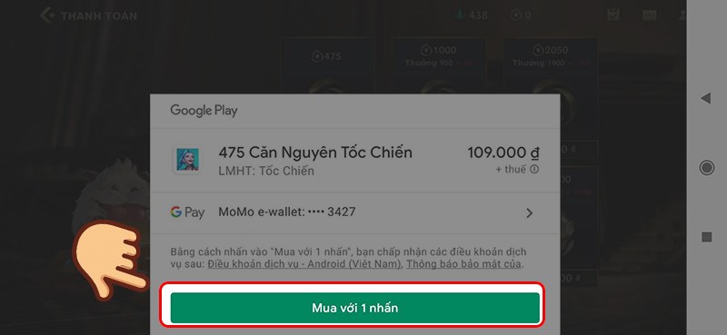 Chọn Mua với 1 nhấn để xác nhận mua Chọn Mua với 1 nhấn để xác nhận mua