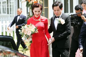 Áo dài cưới đơn giản