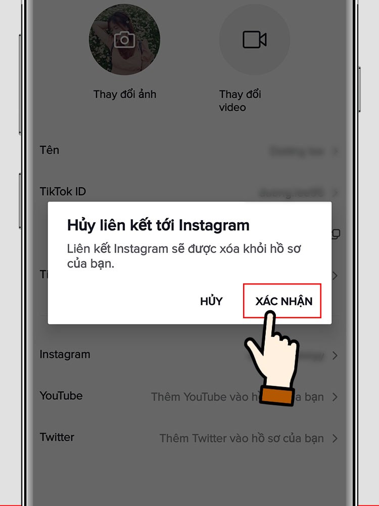 Nếu muốn hủy liên kết, bạn chọn lại vào Instagram > Chọn Xác nhận để hủy liên kết Nếu muốn hủy liên kết, bạn chọn lại vào Instagram > Chọn Xác nhận để hủy liên kết