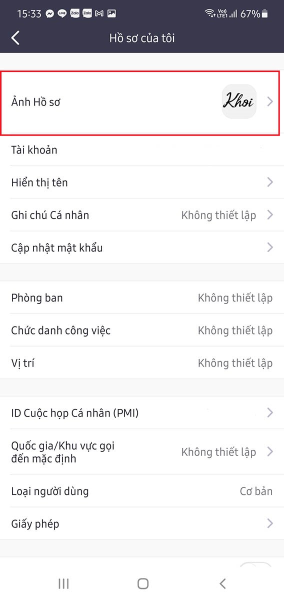 Ở mục tài khoản bạn nhấn chọn mũi tên ở góc bên phải. Ở mục tài khoản bạn nhấn chọn mũi tên ở góc bên phải.