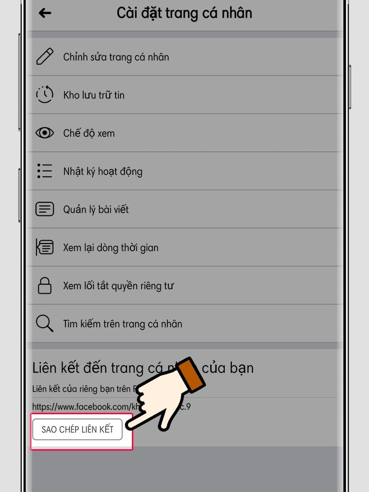 Chọn Sao chép liên kết Chọn Sao chép liên kết