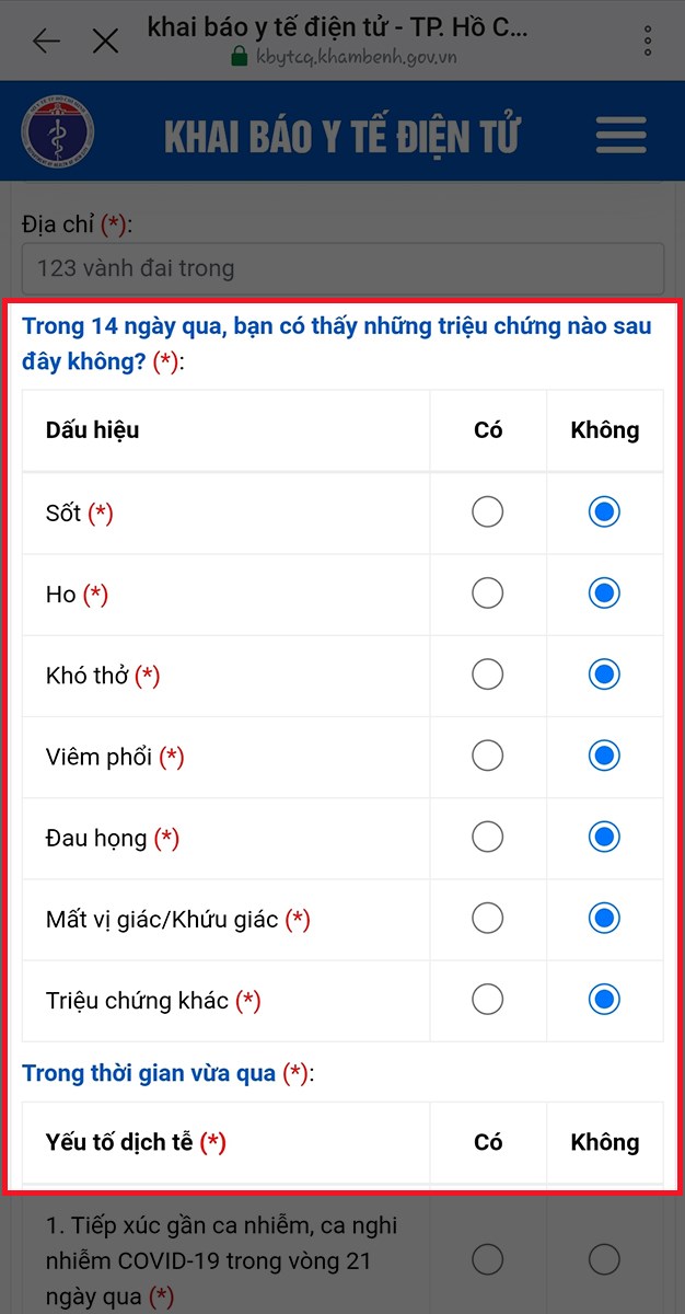 khai báo các dấu hiệu bệnh khai báo các dấu hiệu bệnh