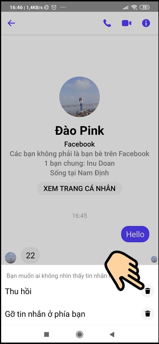 Chọn biểu tượng thùng rác tại Thu hồi Chọn biểu tượng thùng rác tại Thu hồi