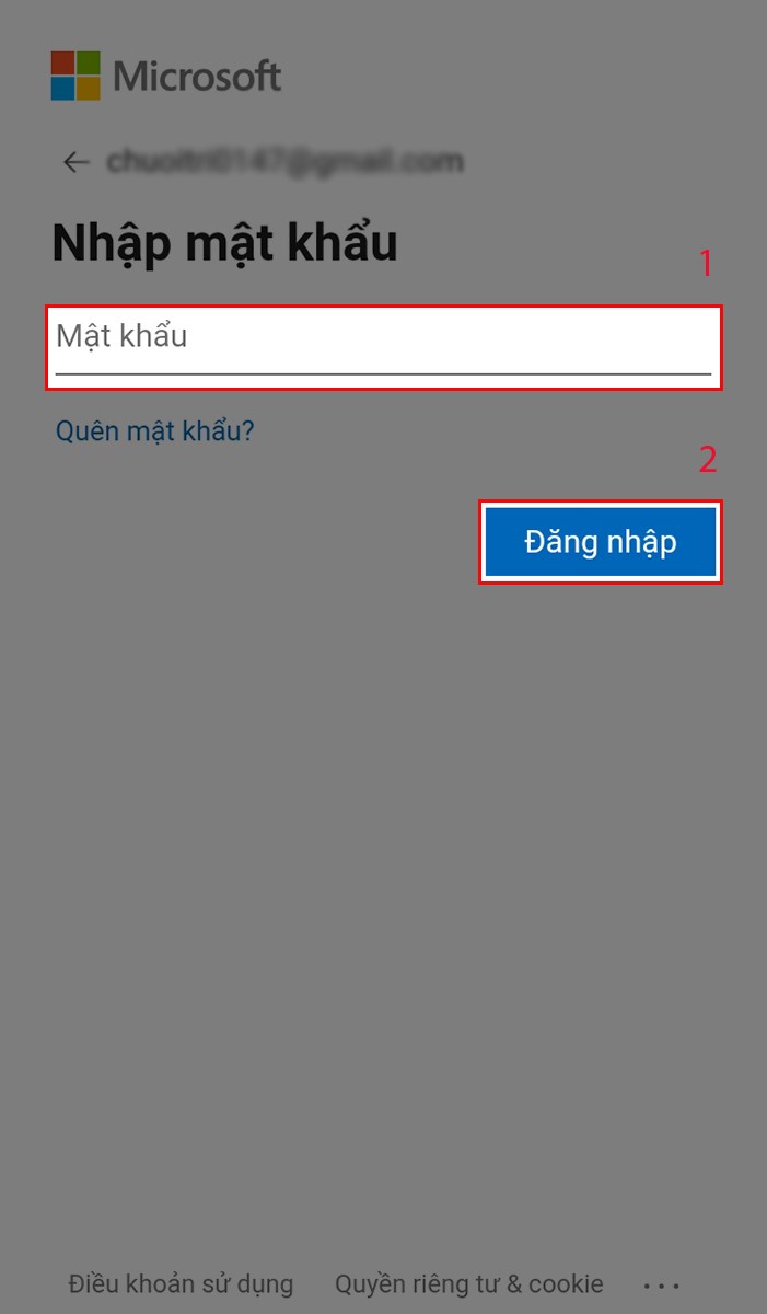 Nhập mật khẩu sau đó ấn Đăng nhập. Nhập mật khẩu sau đó ấn Đăng nhập.