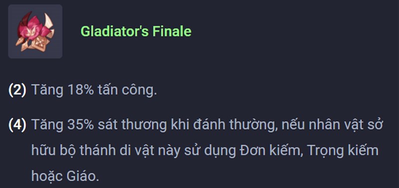 2 Gladiator's Finale (4 món)