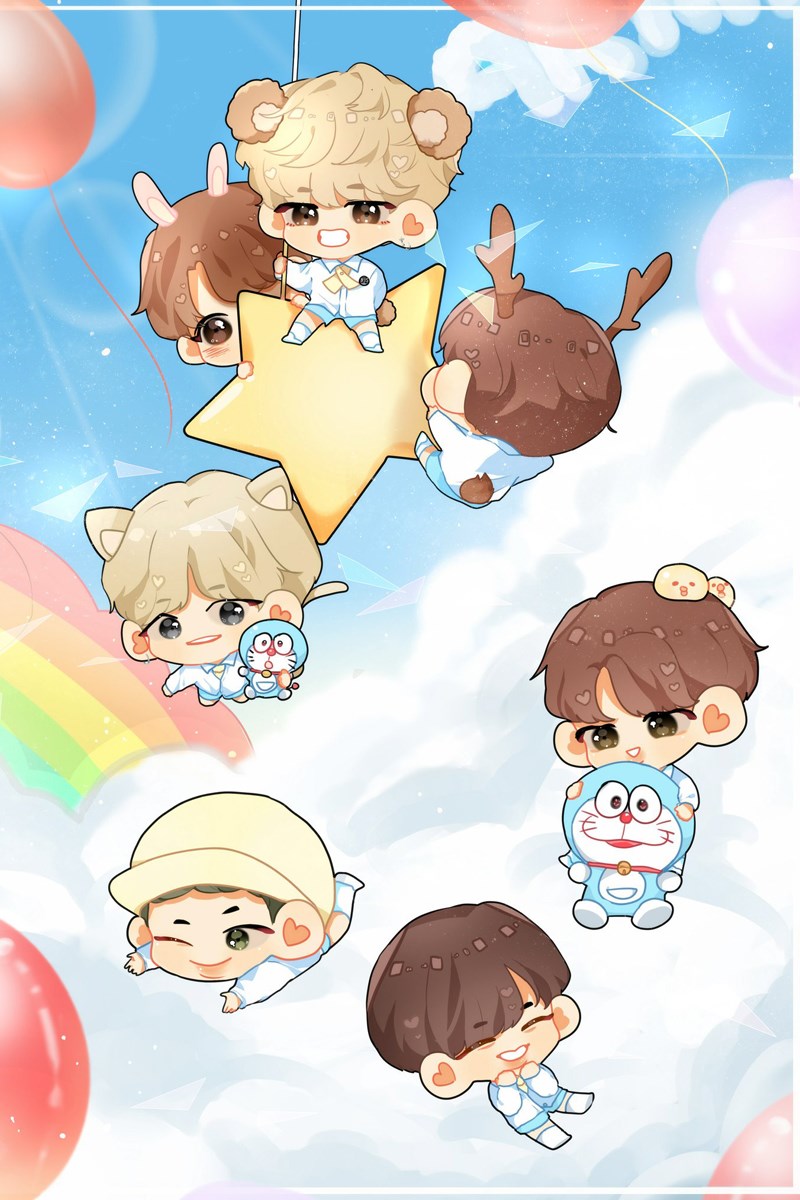 Chibi cả nhóm BTS - 5 Chibi cả nhóm BTS - 5