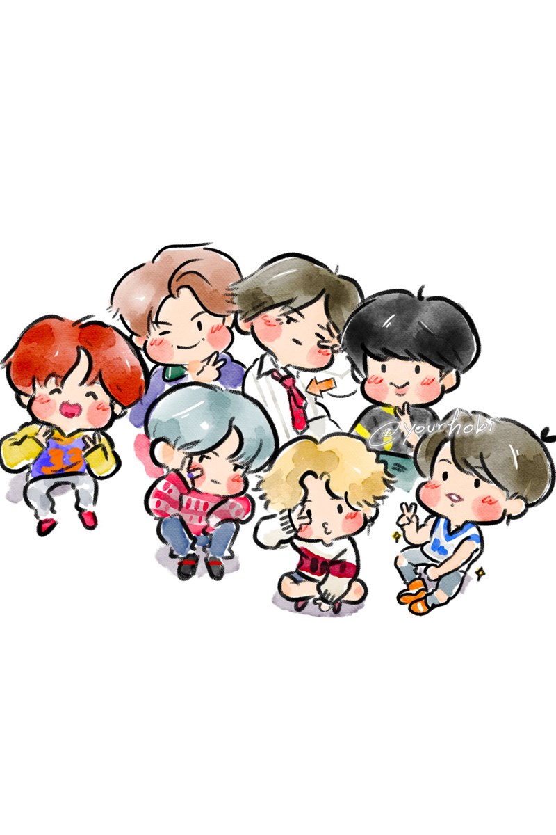 Chibi cả nhóm BTS - 6 Chibi cả nhóm BTS - 6