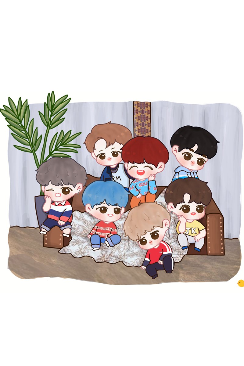 Chibi cả nhóm BTS - 7 Chibi cả nhóm BTS - 7