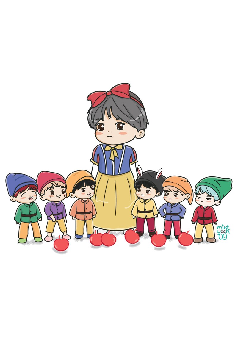 Chibi cả nhóm BTS - 9 Chibi cả nhóm BTS - 9