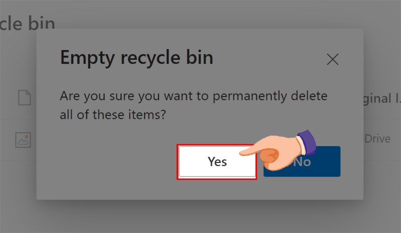 Click Yes (Đồng ý). Click Yes .