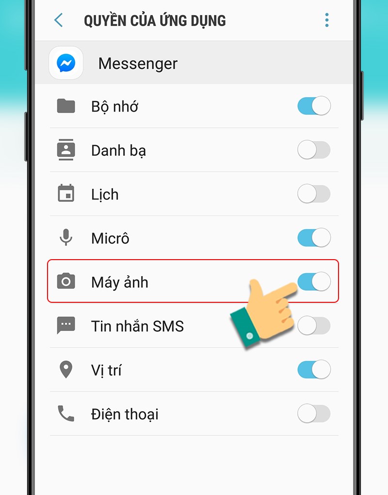 Cấp quyền truy cập máy ảnh cho Messenger Cấp quyền truy cập máy ảnh cho Messenger