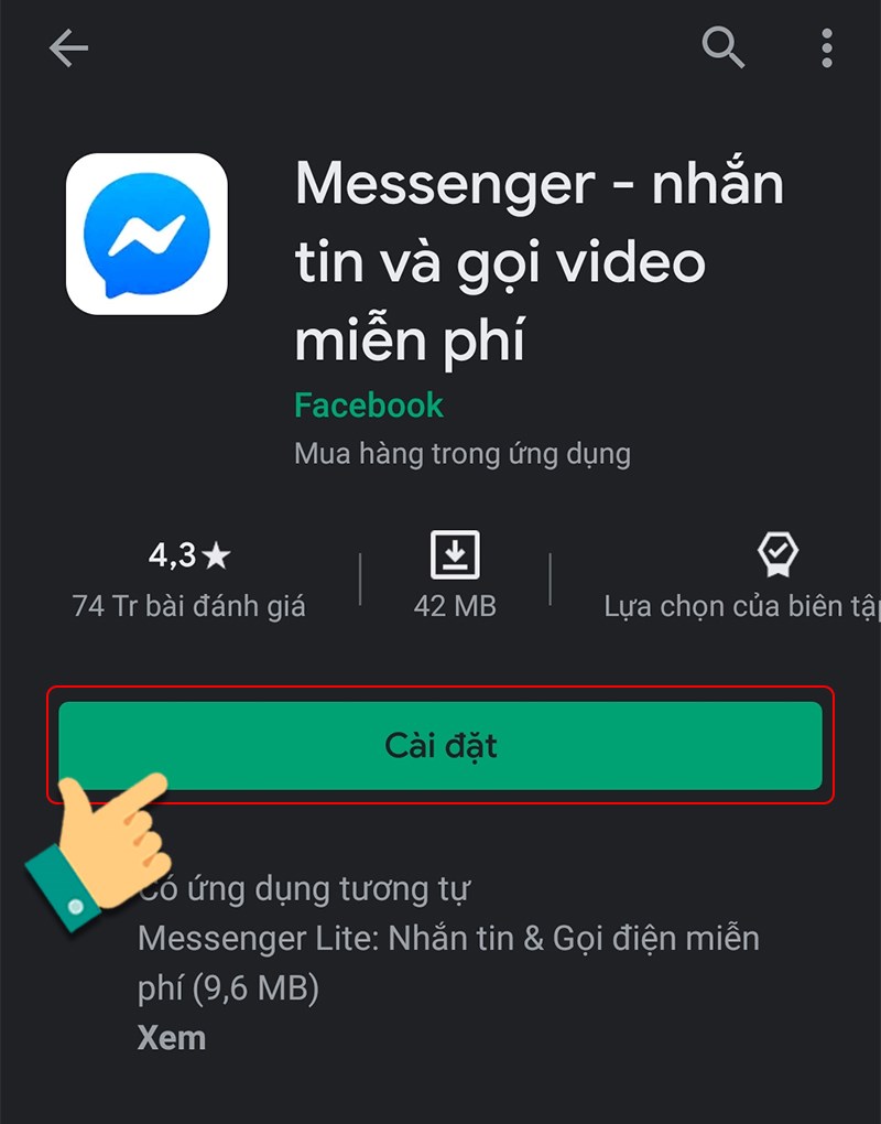 Nhấn Cài đặt Nhấn Cài đặt