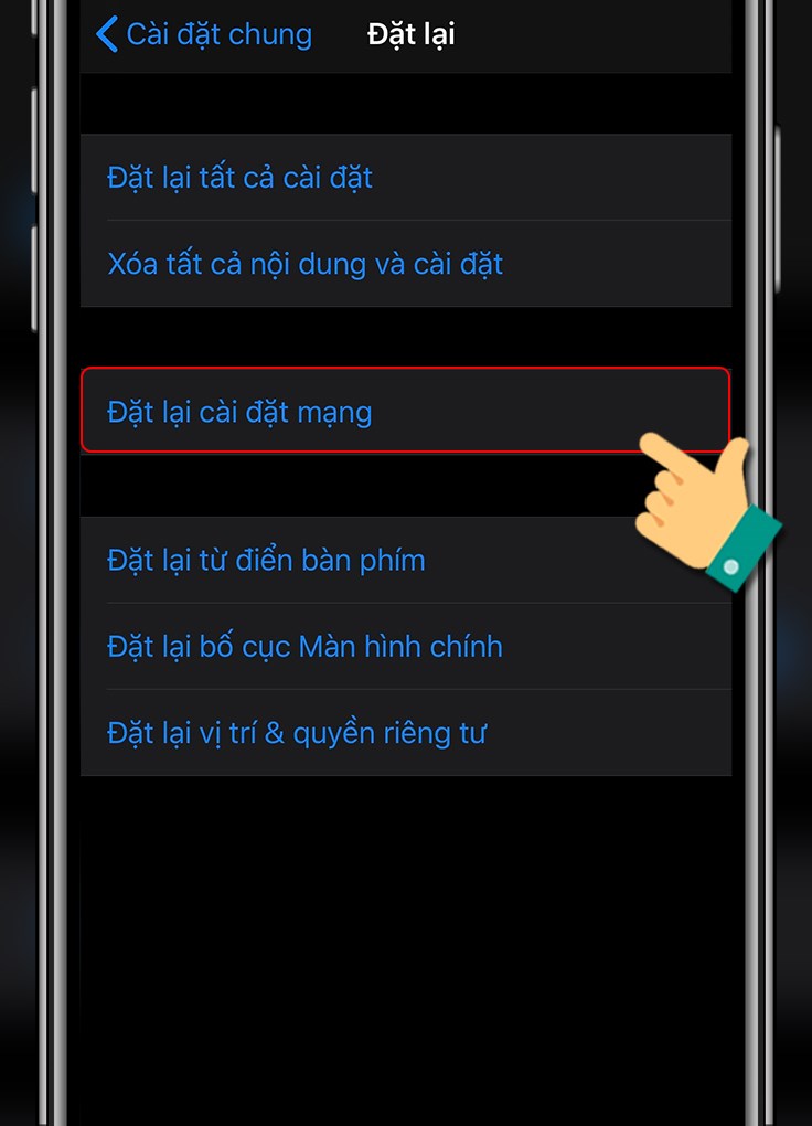 Đặt lại cài đặt mạng Đặt lại cài đặt mạng