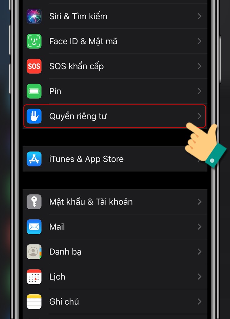 Chọn Quyền riêng tư Chọn Quyền riêng tư