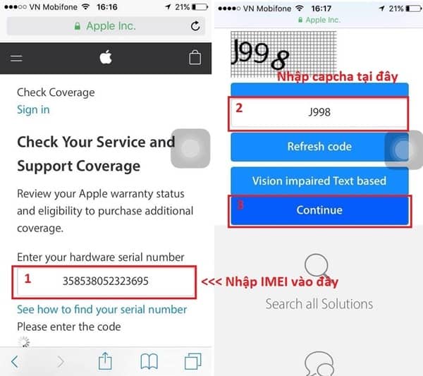 Cách check IMEI iPhone