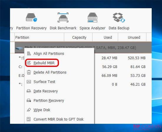 Cách chia lại ổ cứng trên Windows bằng Minitool Partition Wizard Home Edition
