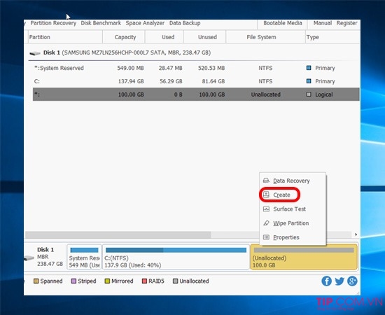 Cách chia lại ổ cứng trên Windows bằng Minitool Partition Wizard Home Edition